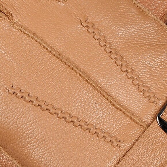 Harssidanzar Men's Winter Leather Gloves, Sheepskin, Warm, Shearling Lined, SM04 - Picture 3 of 8